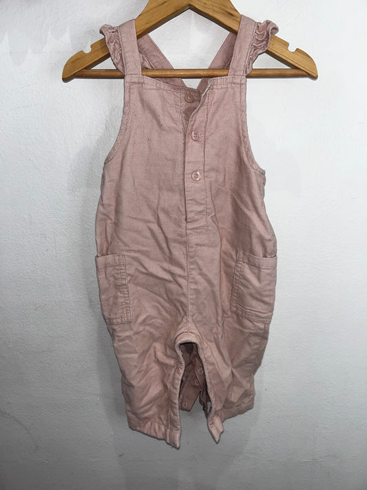 Light pink corduroy romper 3-6m