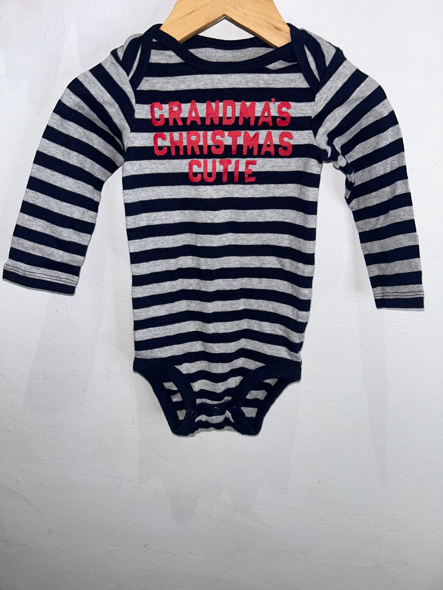 Grandma's Christmas cutie onesie 12m