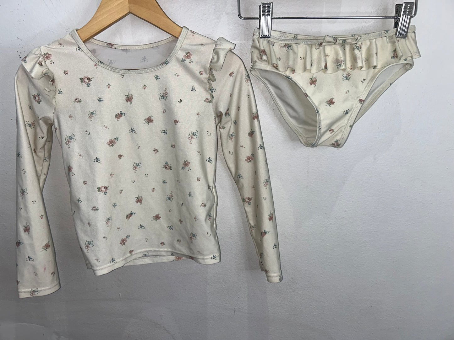 Jamie Kay cream floral swim set 5y