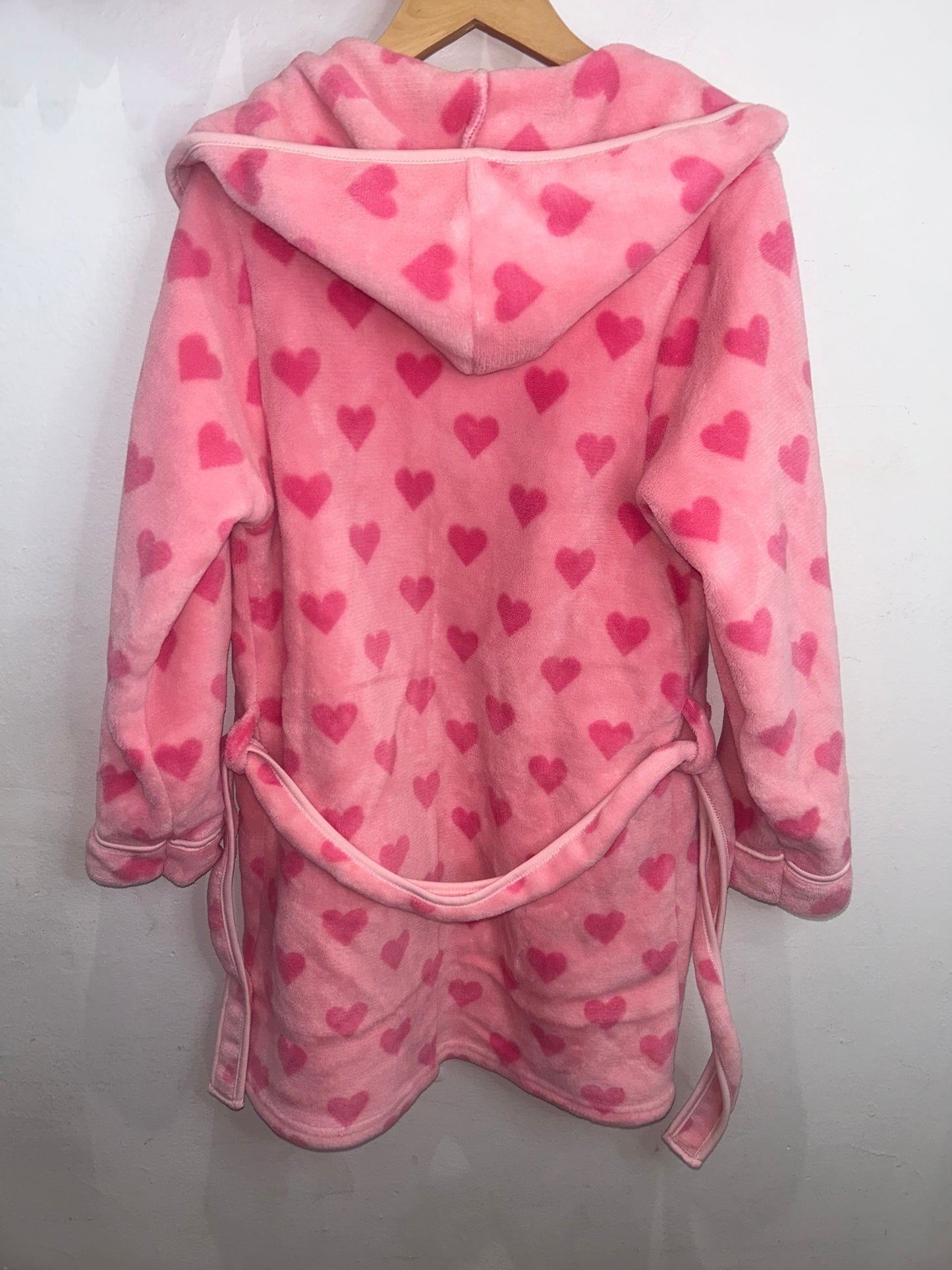 Pink fleece robe 9-10y