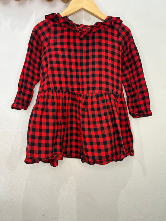 Red checkered dress 18-24m