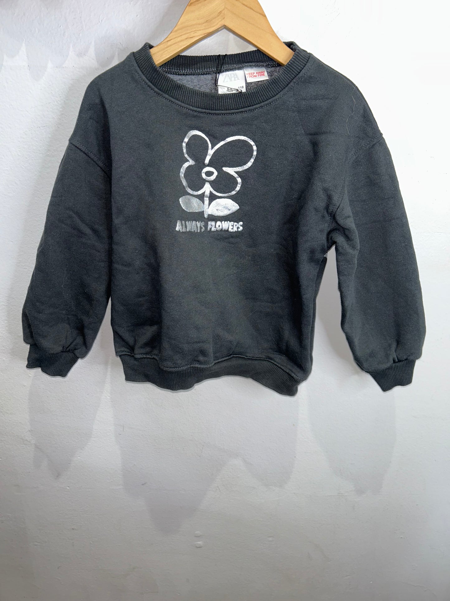 Always flowers pullover 5-6y