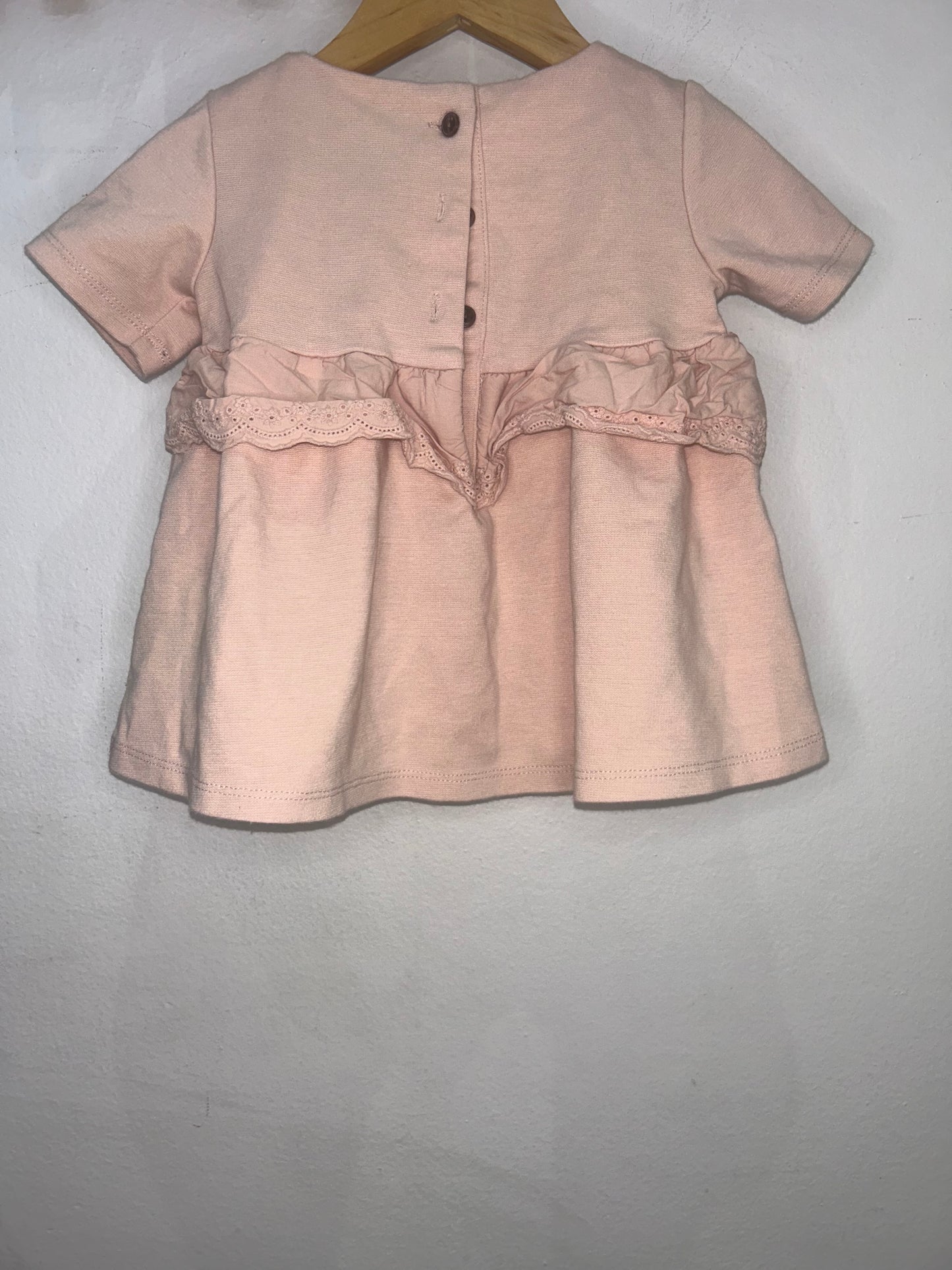 Pink lace pullover dress 18m
