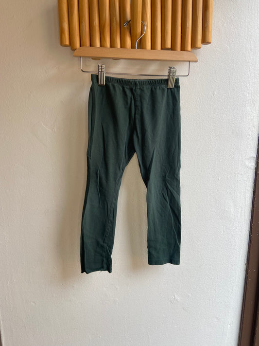 Minimioche forest green leggings 3-4y