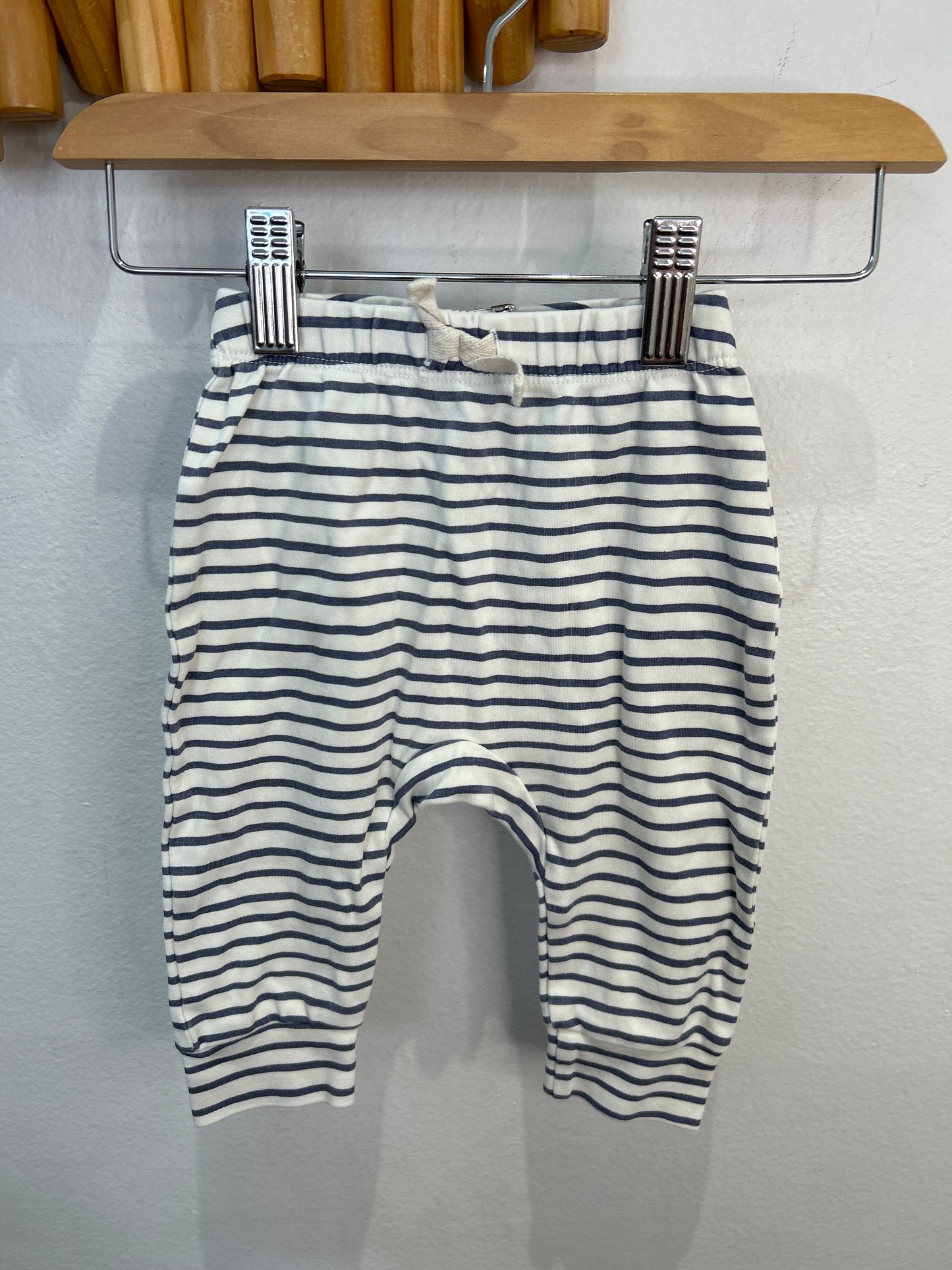 Pehr blue stripe leggings 3-6m
