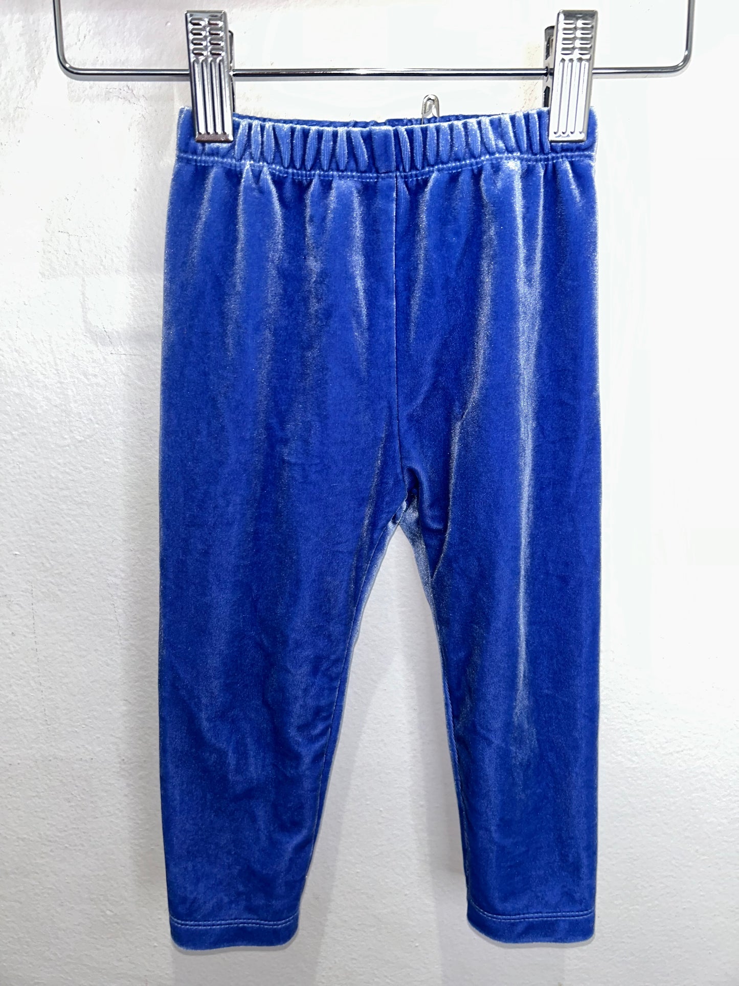 Blue velvet legging 12-18m