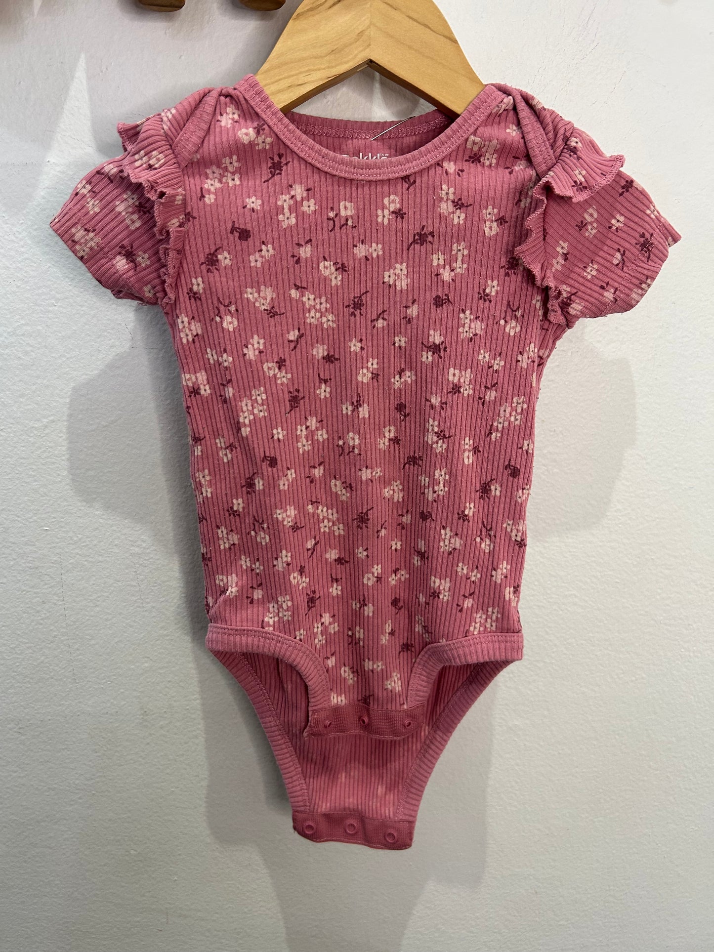 Pink ribbed floral set 12m
