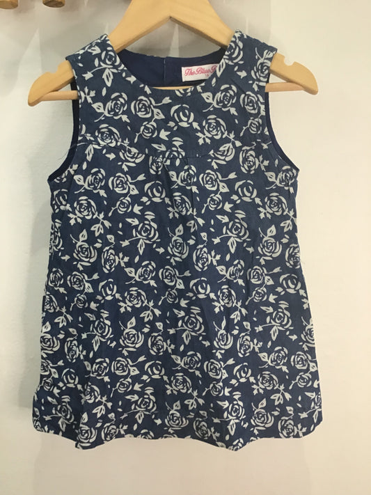 Dress denim roses 12-18m