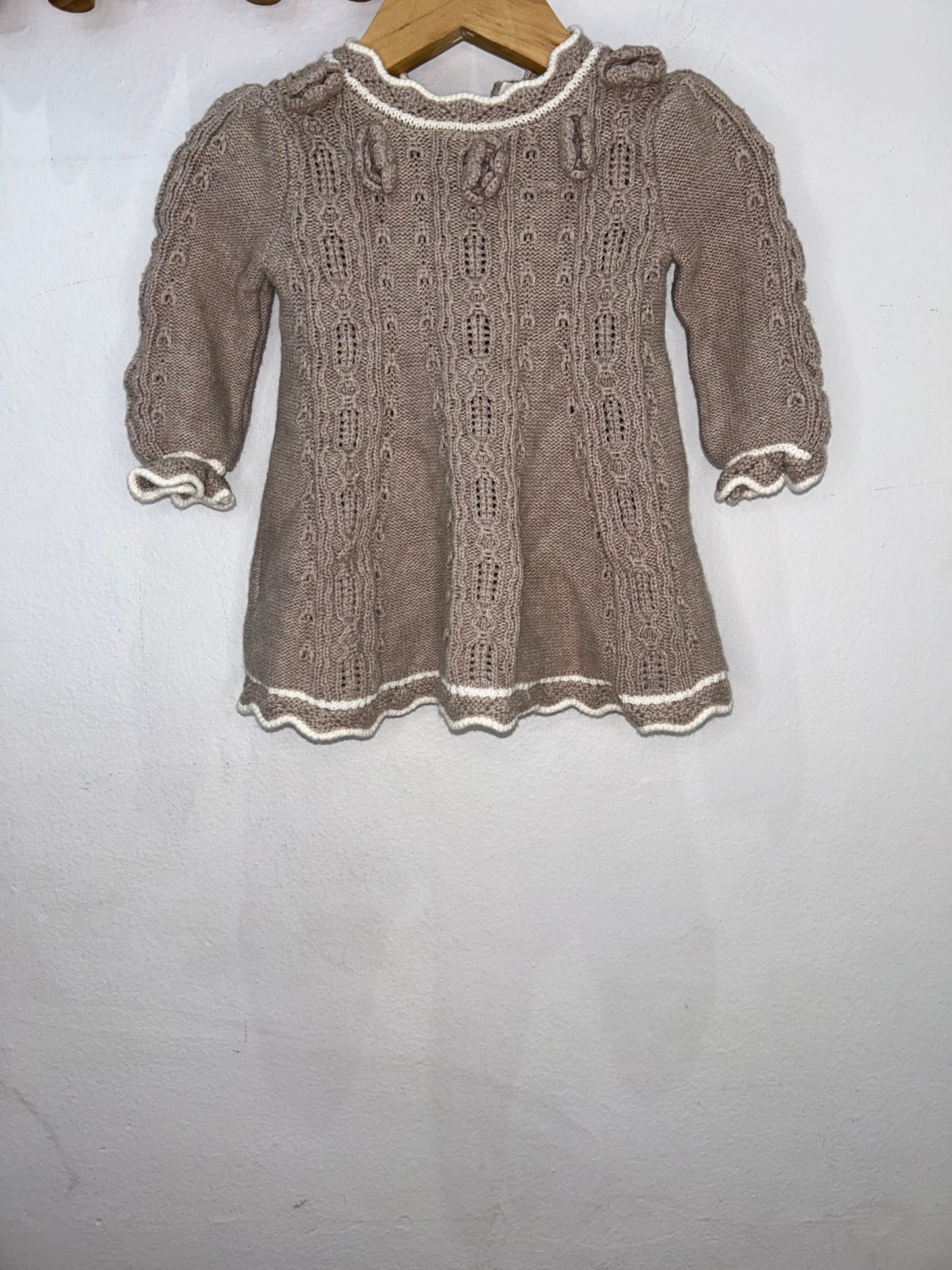 Brown sweater dress 0-3m