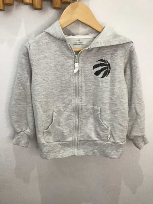 Sweatshirt light grey raptors logo 2y