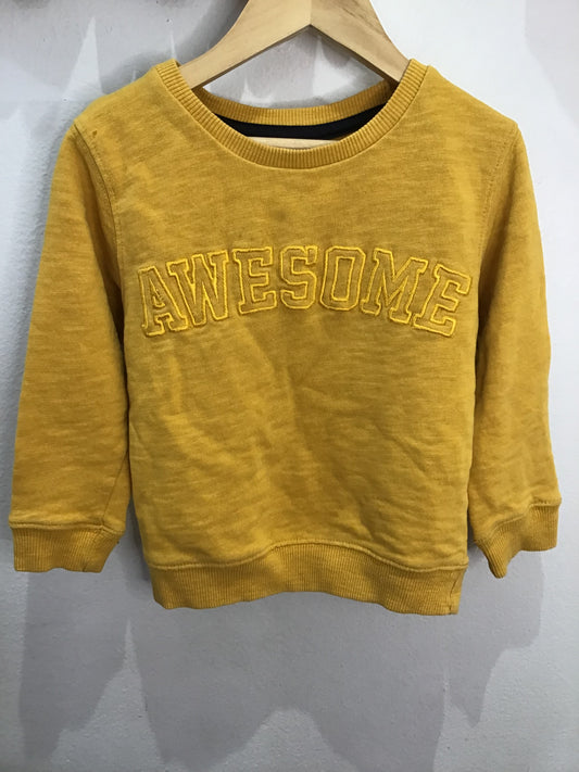 Yellow awesome pullover 3y