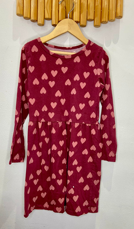 Maroon hearts dress 8y*