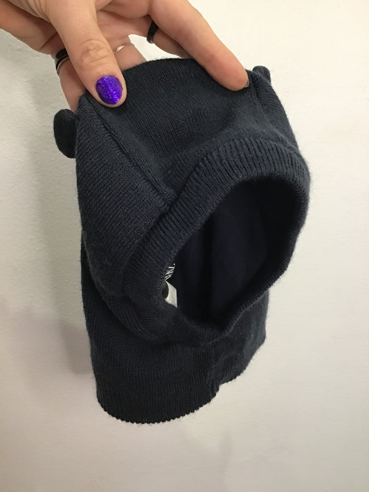 Navy knit balaclava 6-18m