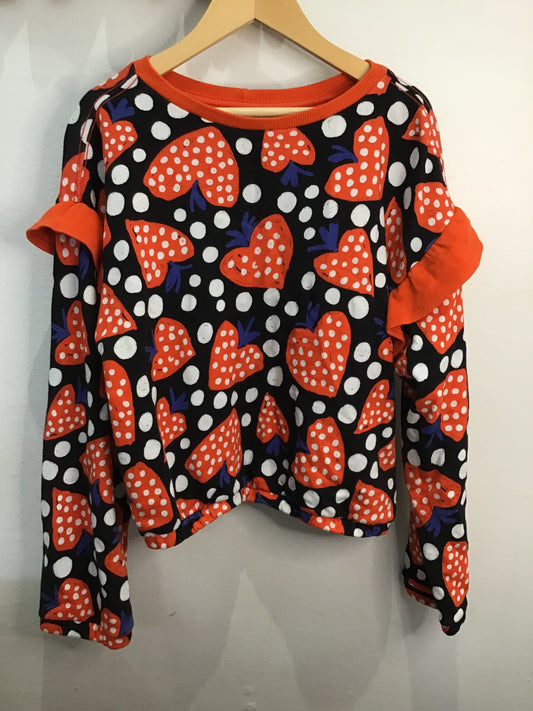 Pullover strawberry hearts 10-12y