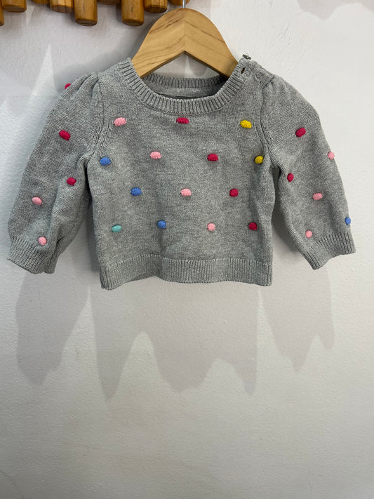Grey nubs sweater 3-6m