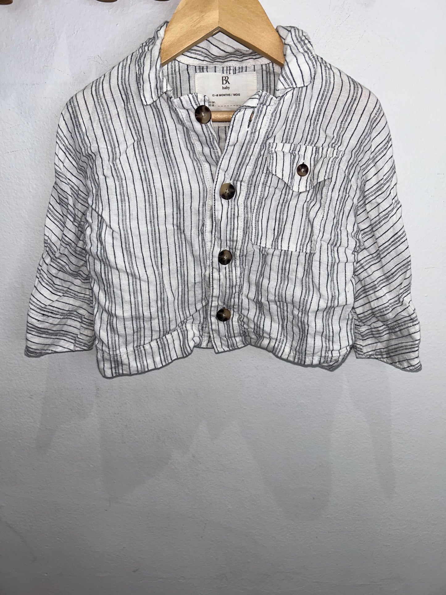 Striped linen shirt 12-18m