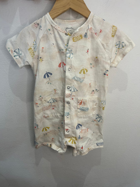 Pehr beach shorty romper 18-24m