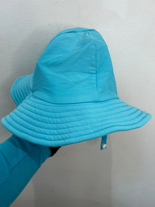 Light blue swim friendly hat 4y