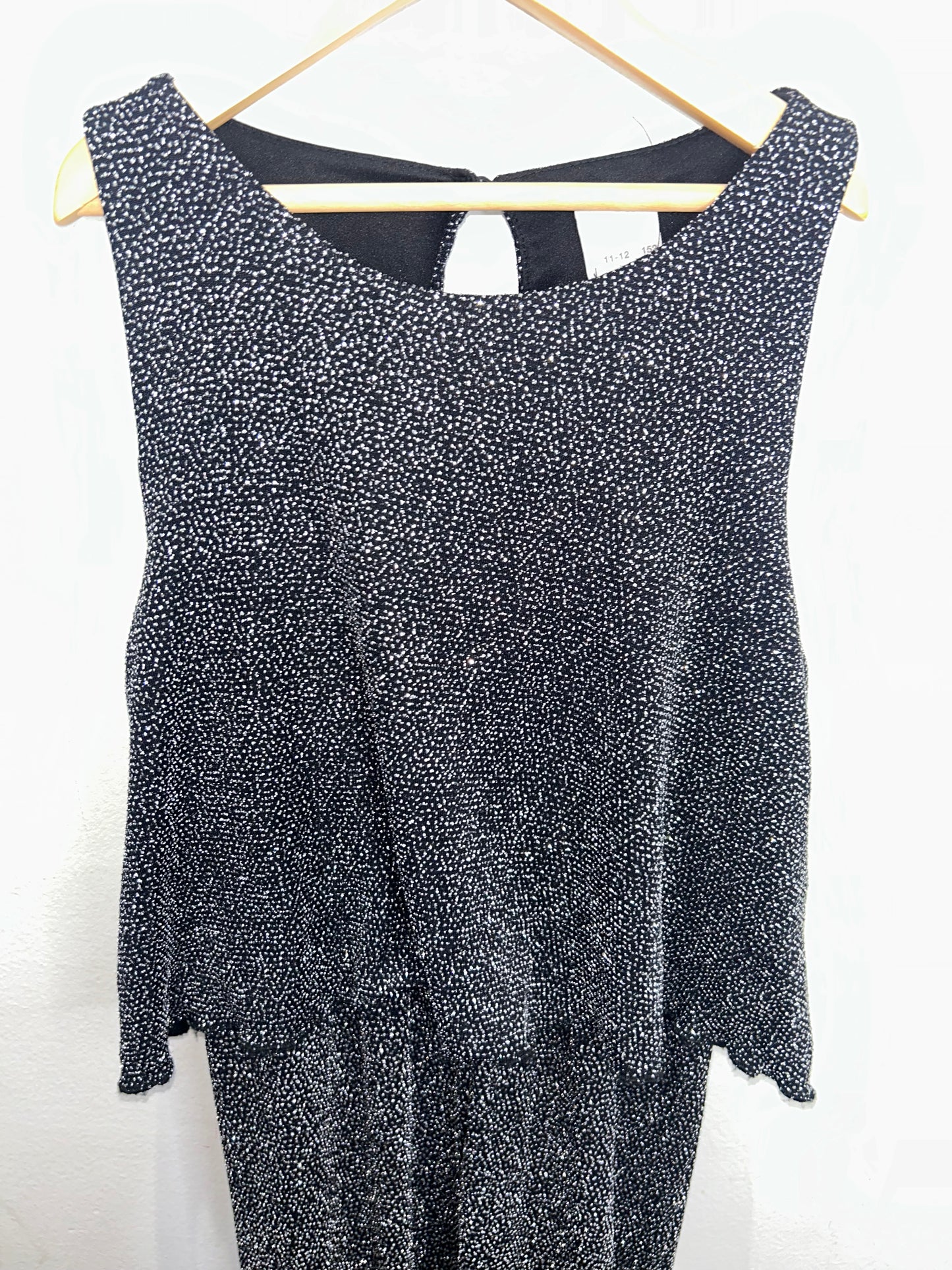 Silver sparkly romper 11-12y