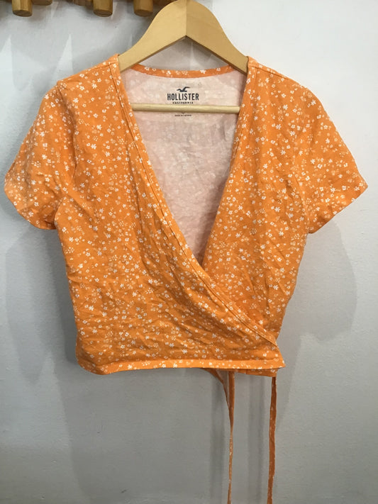 Tee orange Hollister tied- adult S