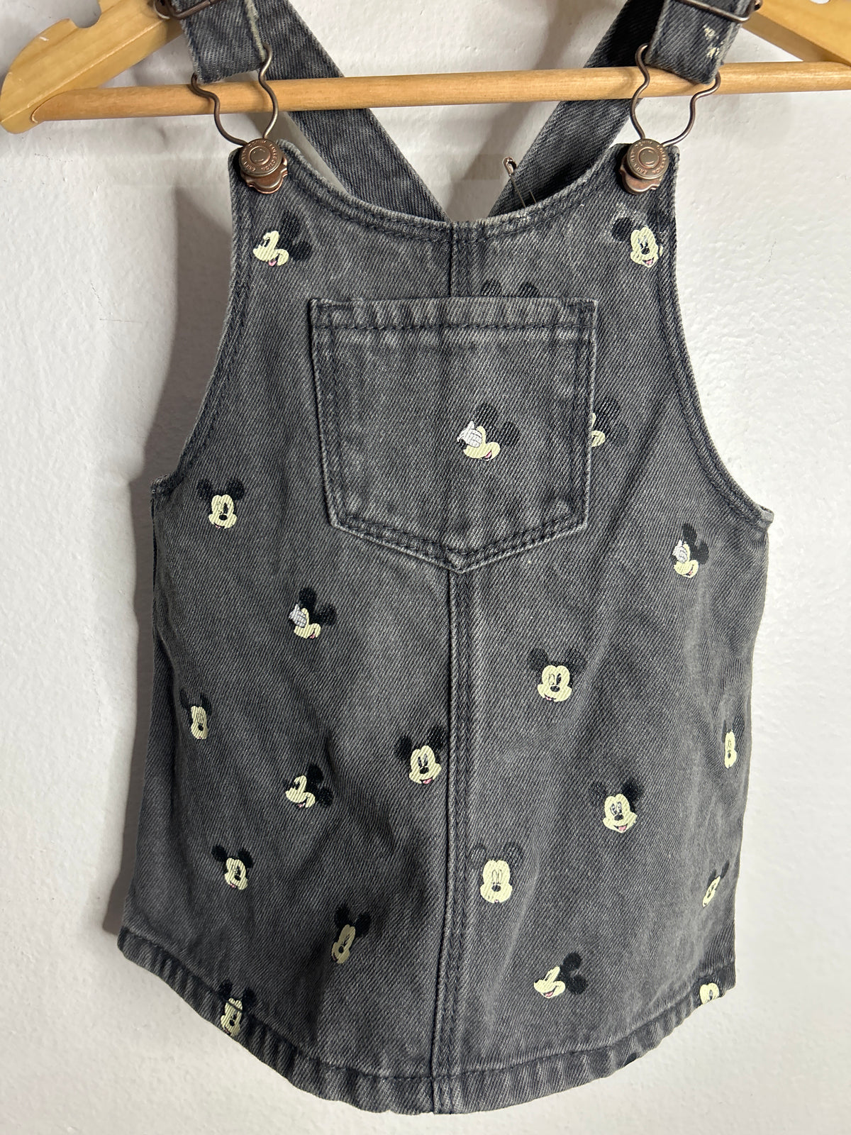 Mickey denim skirt romper 6-9m