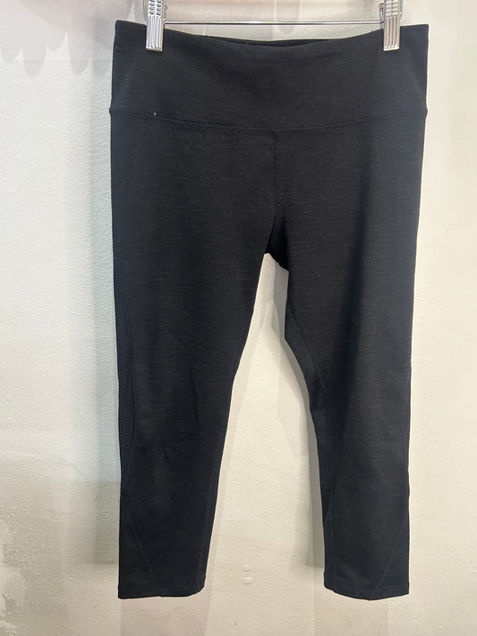 Black merino wool blend leggings 9-10y