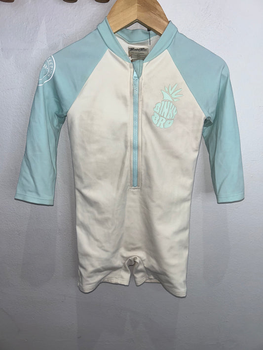 Light bue and white swimsuit 12-18m