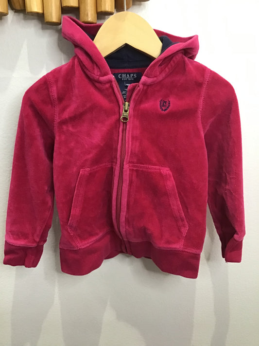 Sweatshirt hot pink velour 24m