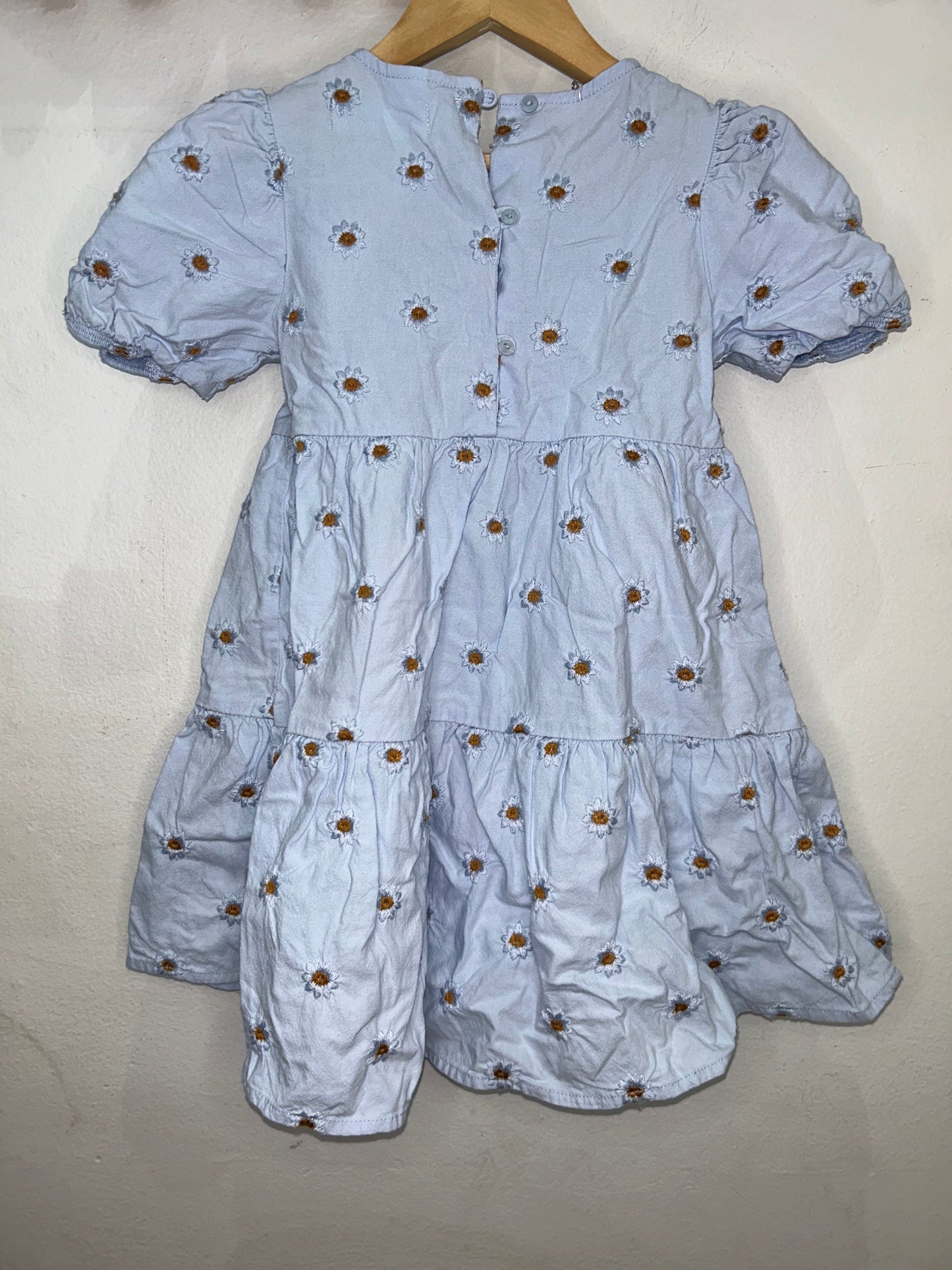 Blue embroidery dress 3-4y