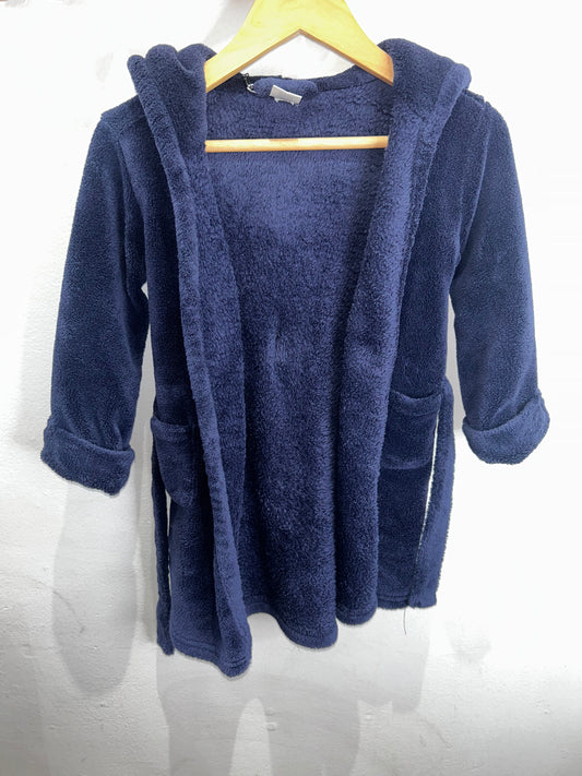 Blue fleece robe 2y