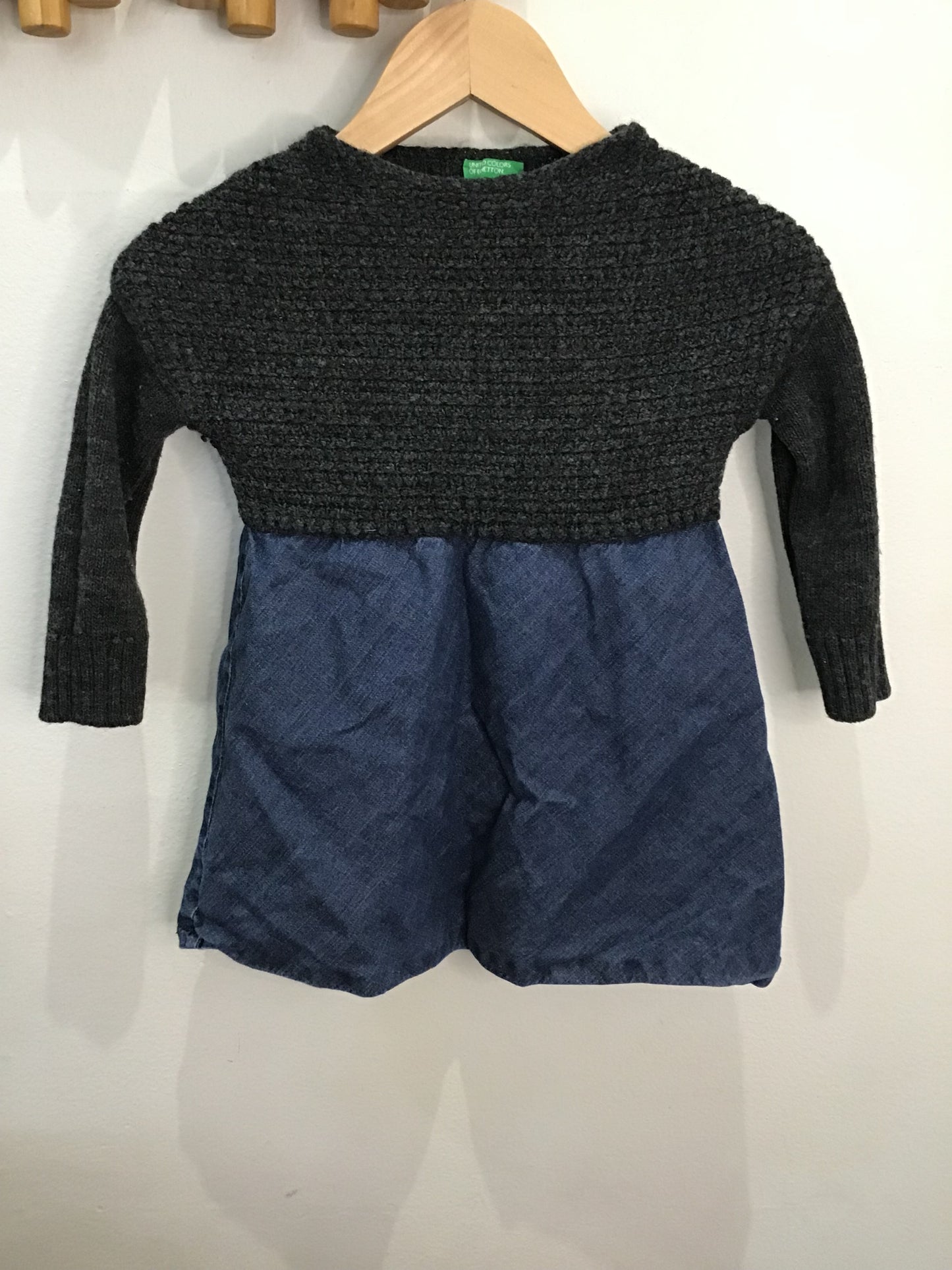 Denim and sweater dress 2y