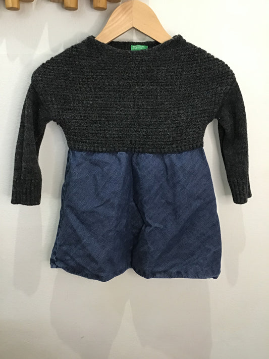 Denim and sweater dress 2y