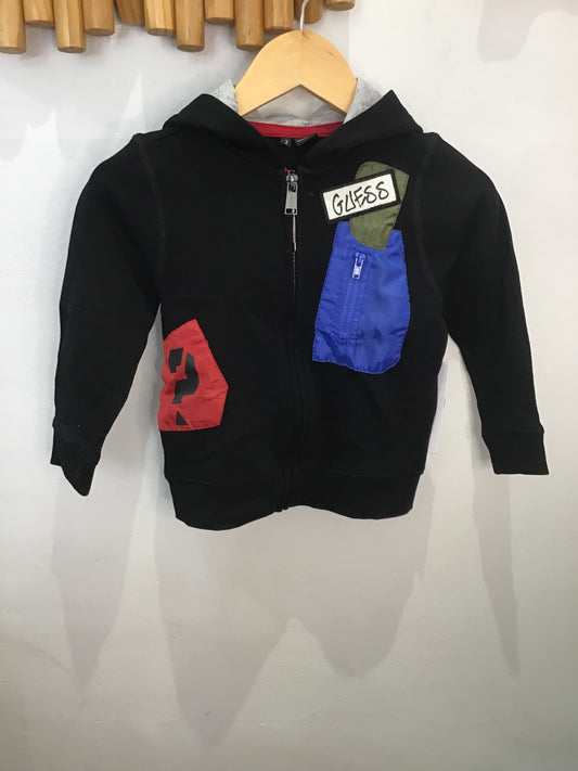 Black patches sweatshirt 2y NEW