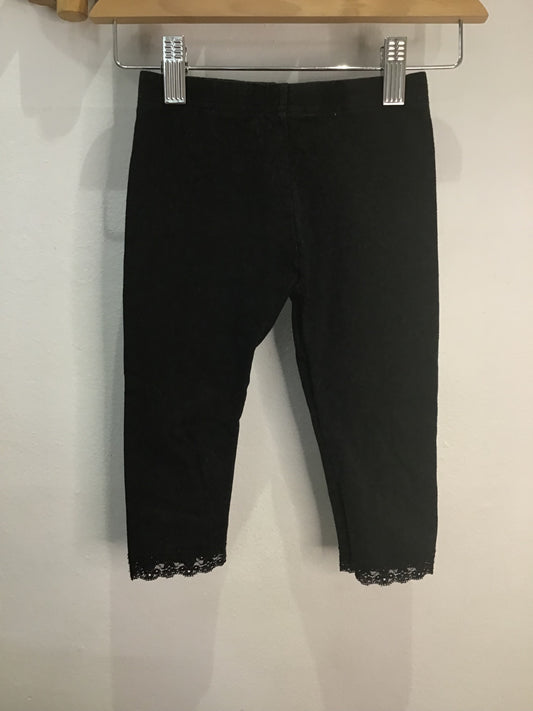 Black lace crop leggings 3y