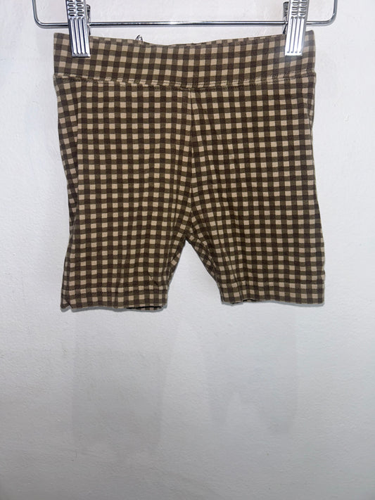 Jamie Kay brown checkered bike shorts 5y