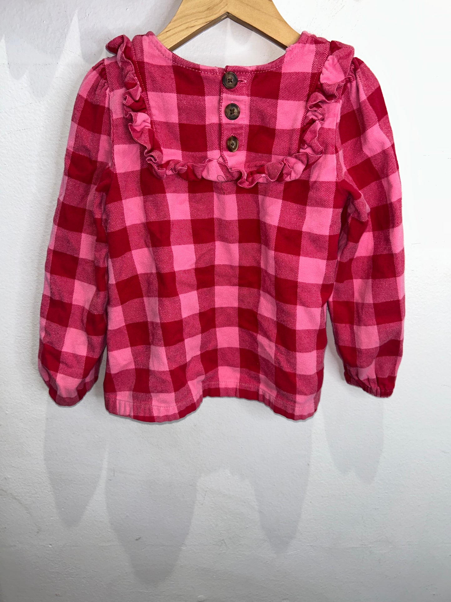 Hannah Andersson flannel checkered tunic 4y
