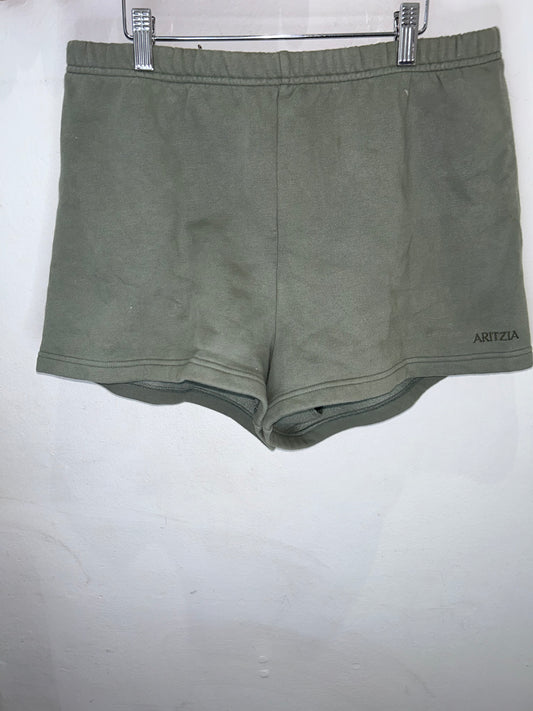 TNA sweatfleece green shorts- adult L