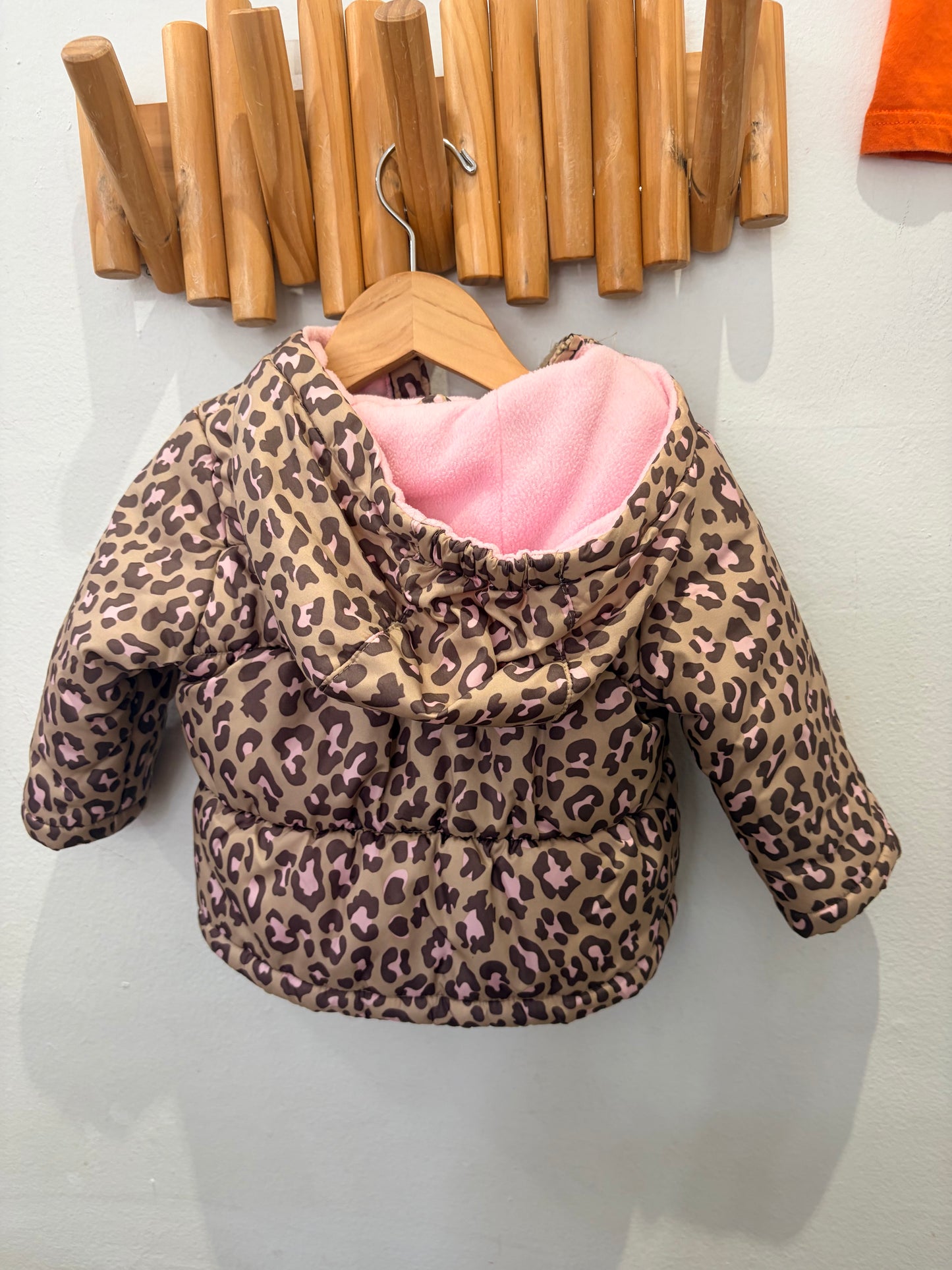 Leopard puffer jacket 12m