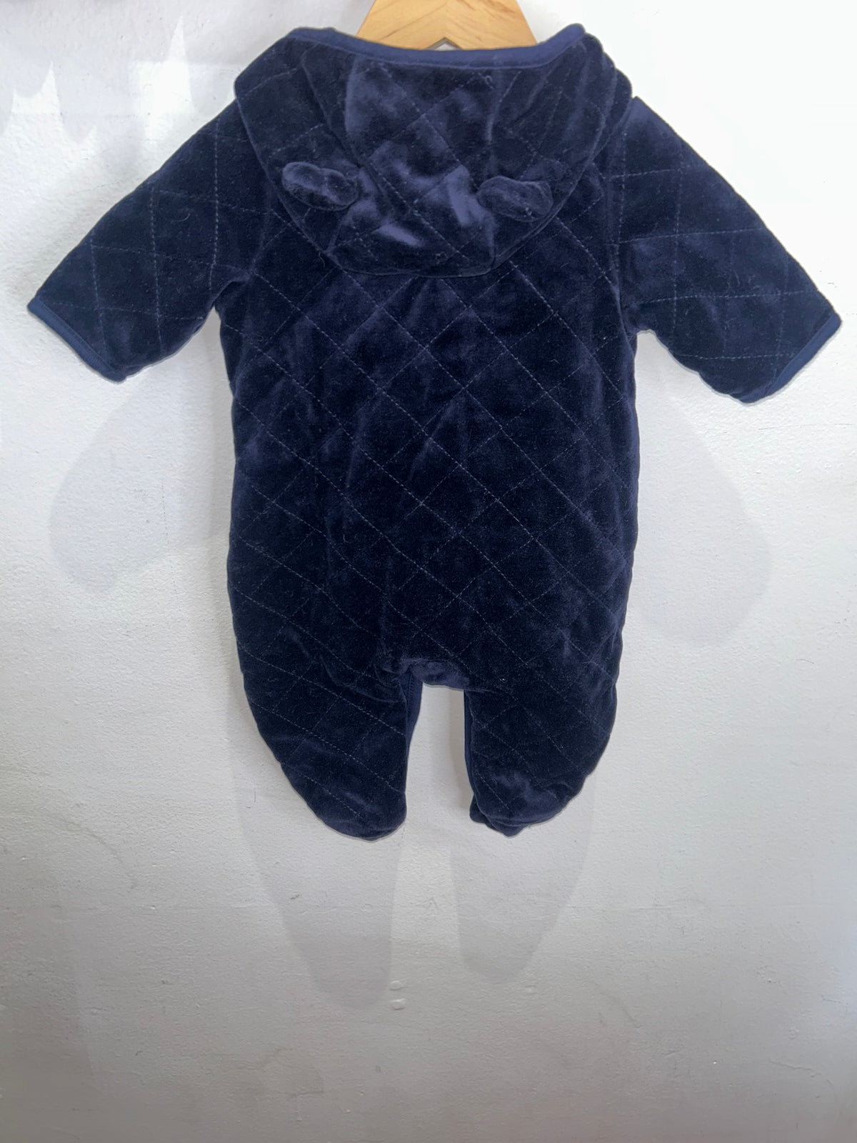 Navy quilted bunting 0-3m
