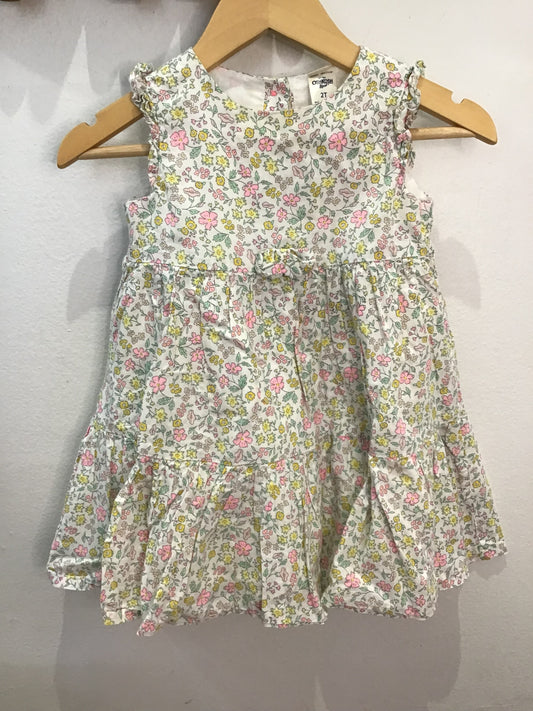 Dress little neon flowers 2y