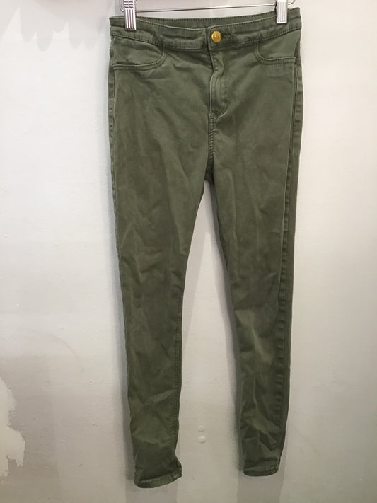 Olive skinny pants 10-11y