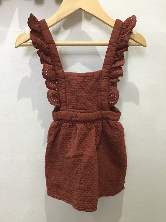 Brown skirt romper 12-18m