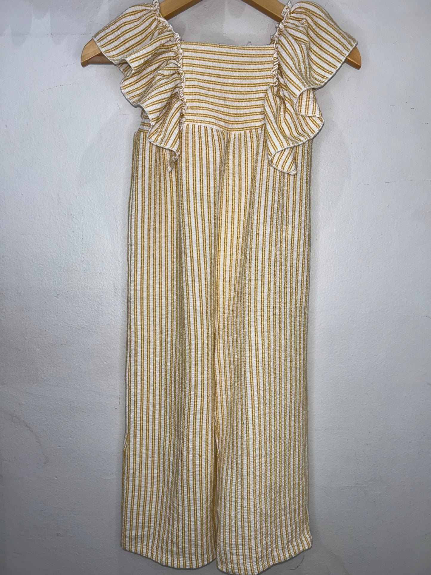 Yellow wide leg fancy romper 2-3y