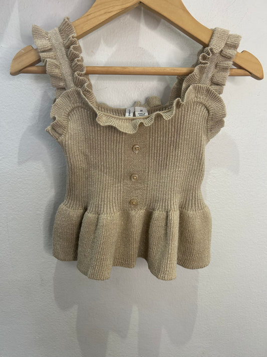 Gold knit tanktpo 2y
