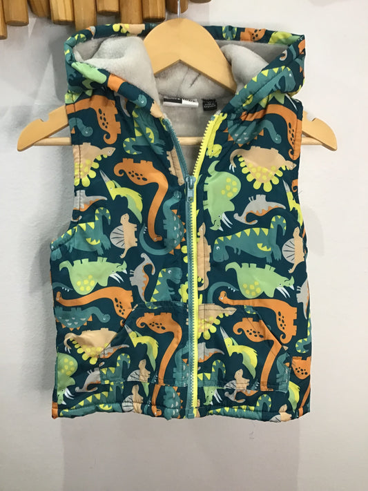Vest furry lined dinos 4y
