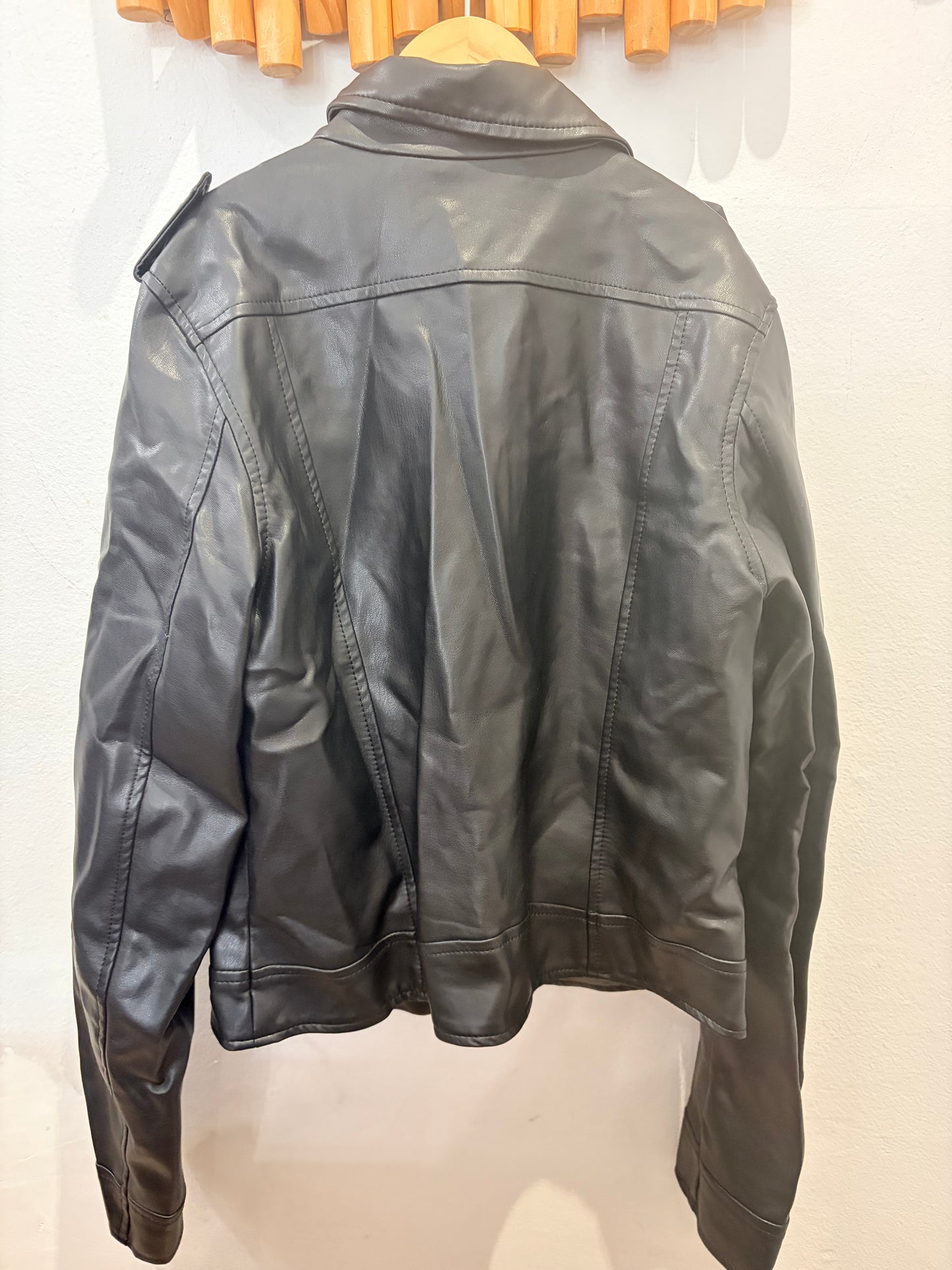 Classic leather jacket 13-14y