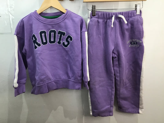 Roots purple jogger set 5y