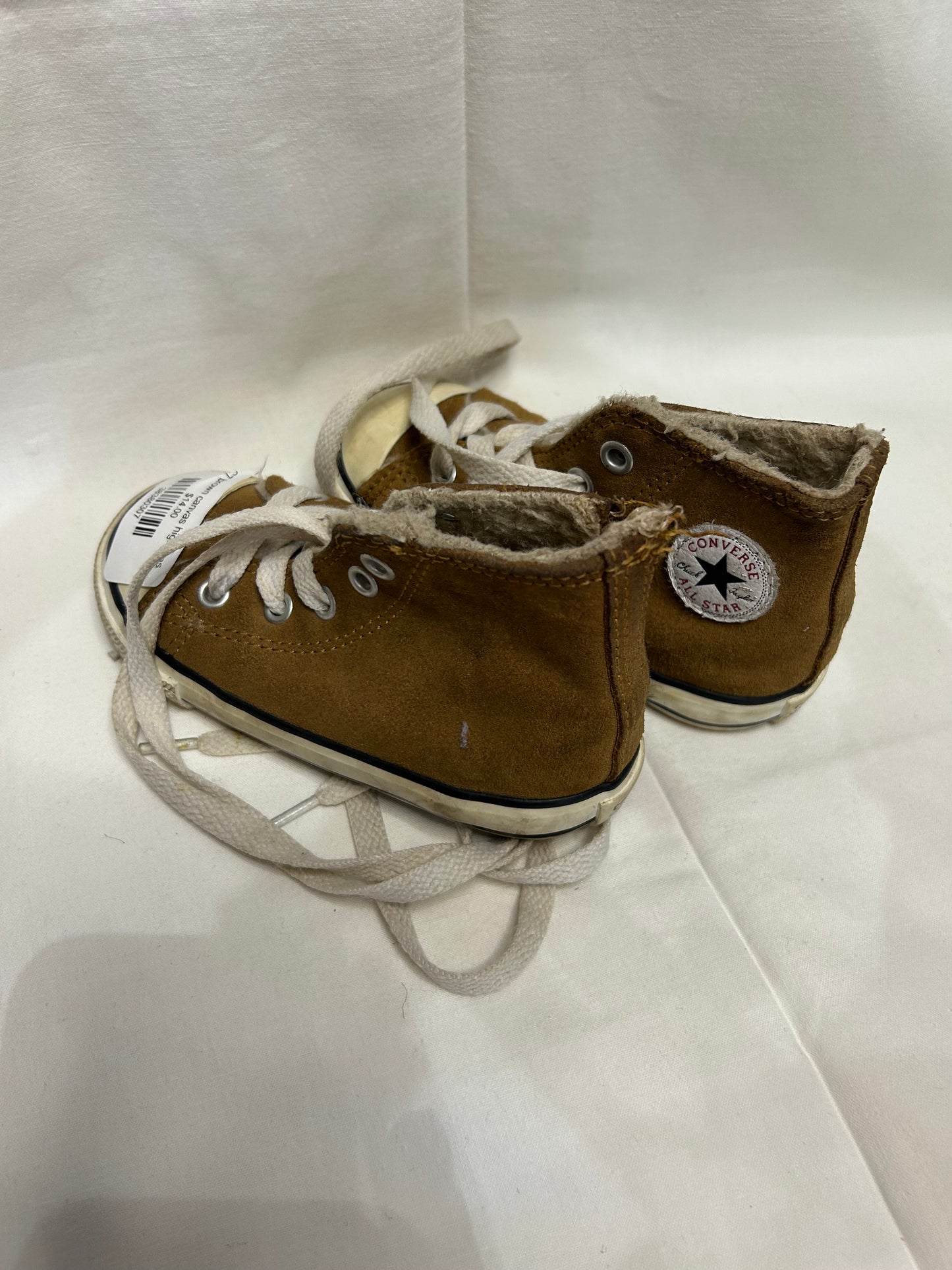 C7 brown canvas hightops