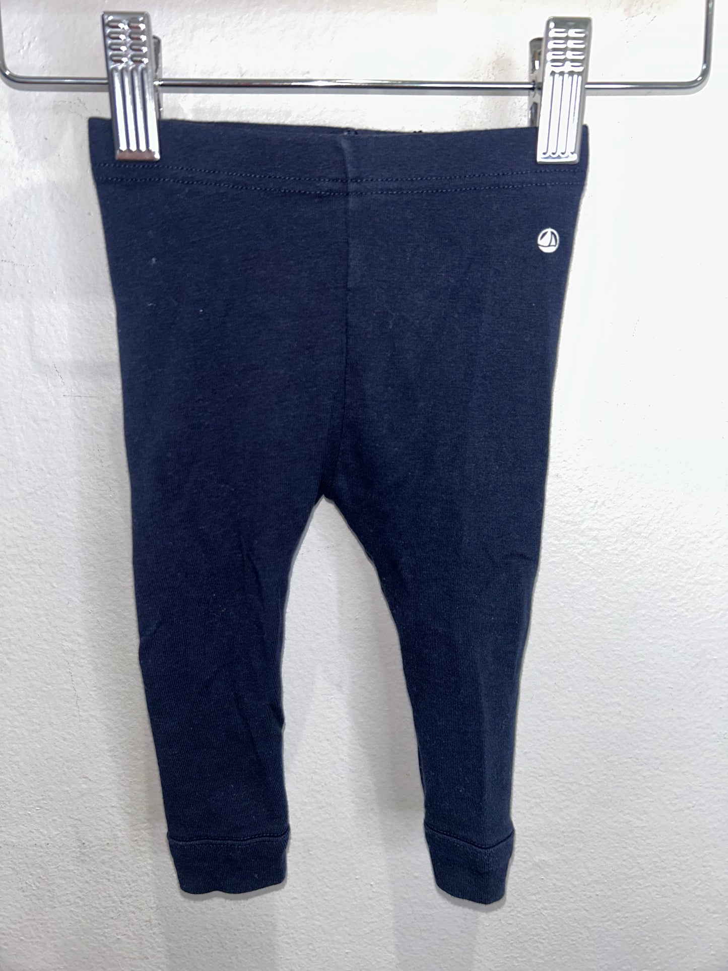 Petit Bateau navy cotton pants 6m