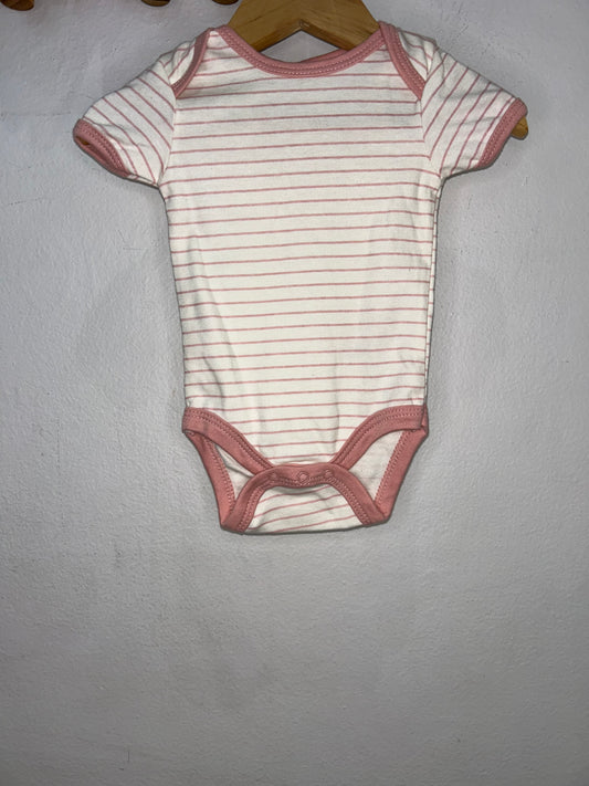Pink stripes onesie 0-3m